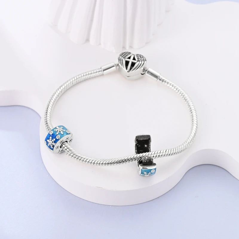 Halloween Christmas 925 Silver Charms Fit Original Bracelet For Women Jewelry Snow Christmas Tree Santa Claus
