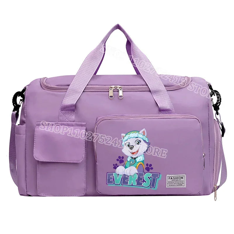 Paw Patrol Gym Bag Large Capacity Cute Cartoon Chase Skye Sports Tote Shoulder Bags Shoes Clothes Trip Excursion Packet Gifts