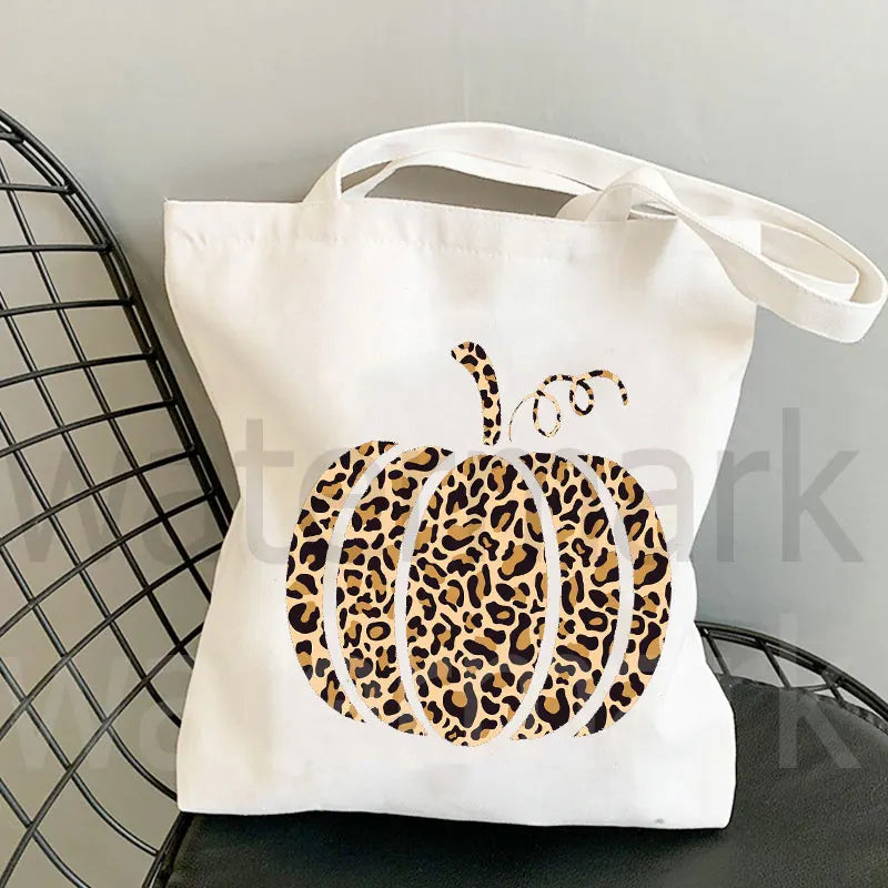 It's The Most Wonderful Time of The Year Halloween Tote Bag Halloween Pumpkin Spooky Shopper Shopping Bag Totes supermarket bag