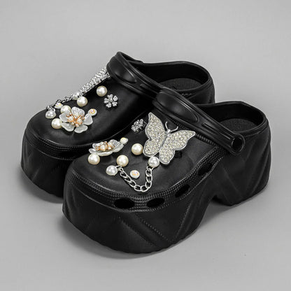 Women's Slippers 9CM High Platform Garden Fashion Clogs Shoes Women's Slippers Thick Bottom EVA Sandals Summer Girls Slippers
