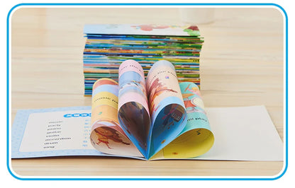 Kids 60 Pocket Books Set English Words Learning Book Enlightenment of Early Childhood Teaching Aids Bedtime Reading Montessori