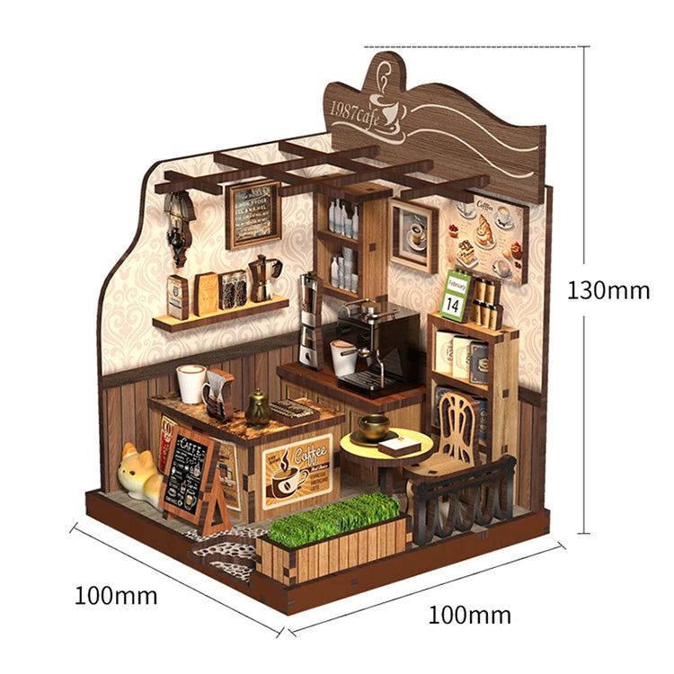 Handmade Wooden Miniature Doll House Kit 3D Puzzle Assembled Building Model Kit With LED Light DollHouses Toy For Christmas Gift