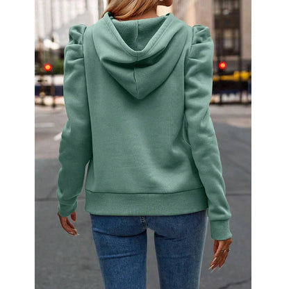 Autumn Winter Hoodies Sweatshirts Women Solid Color Long Sleeve   Casual Comfortable Pullovers Tops