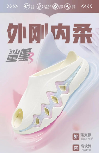 RIGORER Shark 3 Sports Slides: Post - Game Recovery, Summer Outdoor, Anti - Slip Basketball Sandals for Men & Women Z325160508