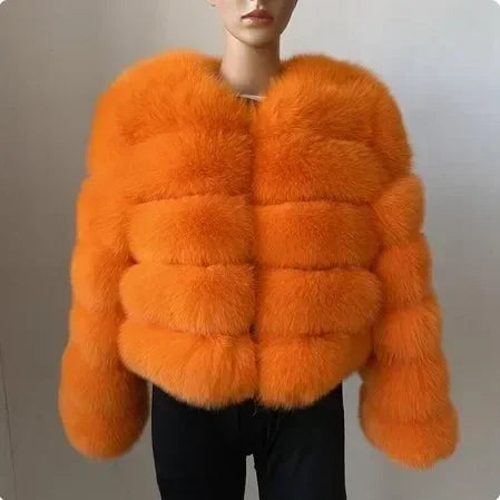 2024 Faux Raccoon Fur Coat Women Jacket Luxury Coat Women Winter Fluffy Jacket Thick Warm Furry Fur Outwear Faux Fur Coat