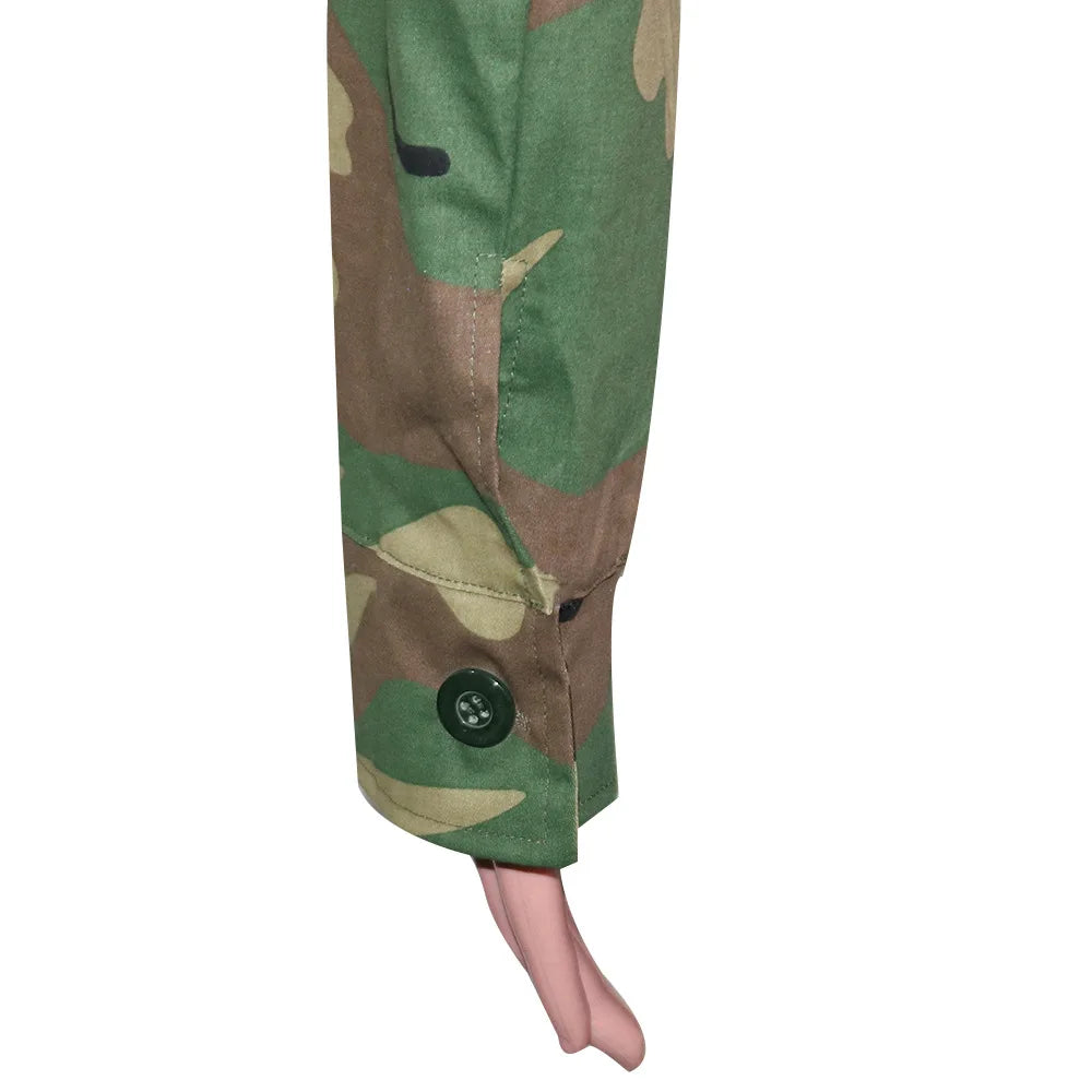 Women's Clothes Coats Casual Fashion Camouflage Print Large Pocket Lapel Long Sleeve Short Jacket for Women