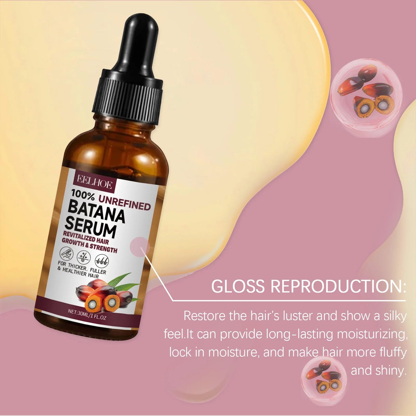 EELHOE Batana Oil Hair Shampoo and Conditioner Anti Frizz Bright Deep Nourish Anti Hair Loss Treatment for Hair Growth Products