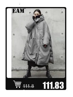 [EAM] Orange Big Size Casual Knitting Cardigan Sweater Lapel Long Sleeve Women New Fashion Tide Spring Autumn 2026 1DJ3315
