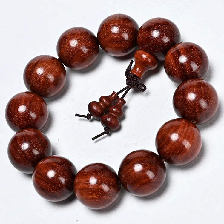 African Lobular Red Sandalwood Beads Zambia Red Sandalwood Hand String 8mm 108 Rosary Beads Men's and Women's Bracelet Wholesale