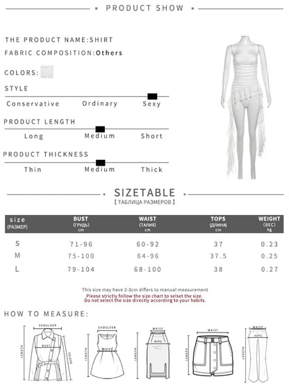 Nibber 2024 Spring New Solid Color Sweet Gentle Cute All-match High Street Travel Sexy Cool Women Chest Wrap ruched Tassel Vest