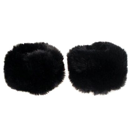 Winter Warm Women Faux Fur Arm Sleeve Soft Elastic Wrist Slap On Cuffs Arm Warmer Plush Thicken Accessories Fashion Coat Decora