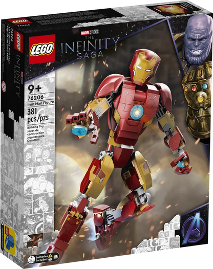LEGO, Marvel, Superhero 76206, Iron Man, Doll, Anime Model, Children's Building Blocks, Toy Gift