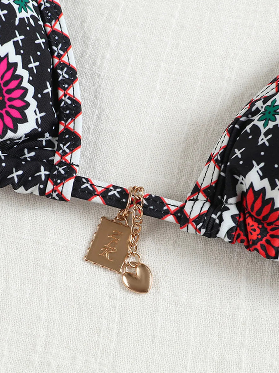 Micro Bikinis 2025 Sexy Women Swimsuits Female Swimwear Print Bikini Set Bathing Suit Swimming Suits Beachwear Thong Biquini