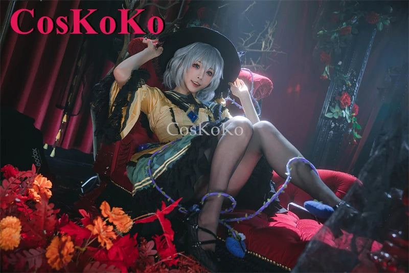 CosKoKo Komeiji Koishi Cosplay Touhou Project Costume Elegant Gorgeous Sweet Formal Dress Halloween Party Role Play Clothing New