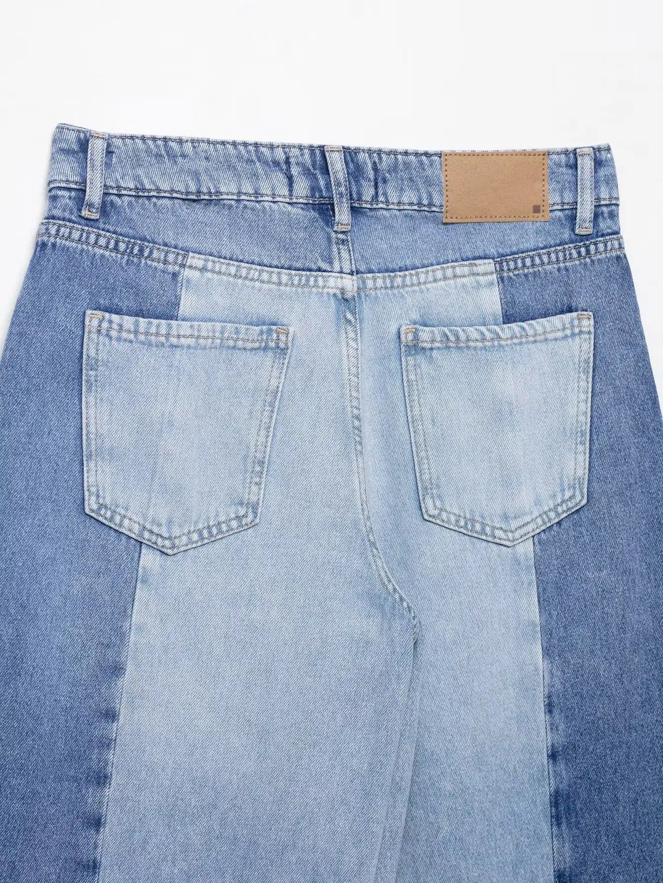 Women's Jeans 2025 Women's New Pants Women's Spliced High Waist Wide Leg Jeans