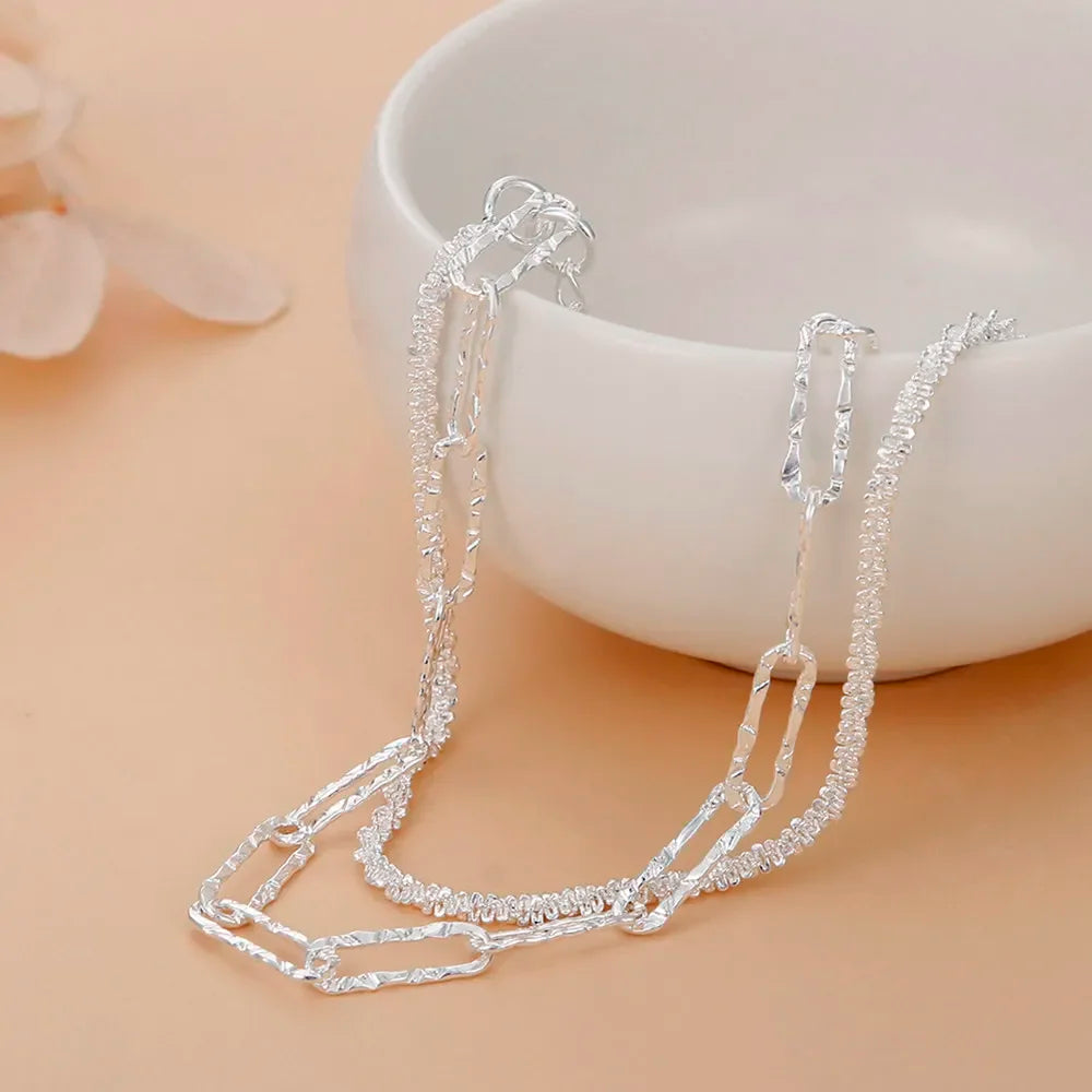 925 Sterling Silver Romantic Bracelet Necklaces For Women Fashion Designer Party Wedding Accessories Jewelry Sets Christmas Gift