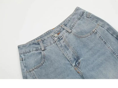 Jeans Women Vintage Bow Design Baggy Wide Leg Trousers Autumn High Waist Students Young All-match Daily Harajuku Slouchy Chic