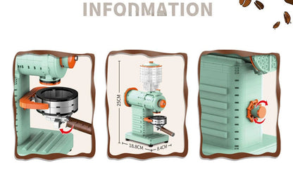 Classic Creative Coffee Machine Mini Diamond Model Building Blocks  City Friend Bricks Toys for Kids Adult Gifts