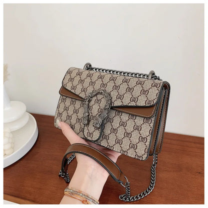 Fashion Popular Women's Bag Trend Brand Retro Chain Shoulder Bag High Quality Ladies Crossbody Bag Designer Luxury Handbag