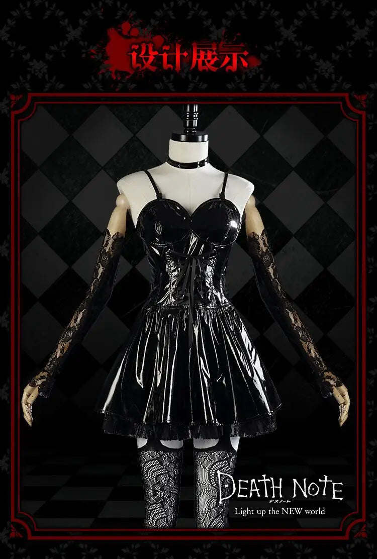 Women Costume Death Note Cosplay Costumes Mihaisha Cos Clothing Leather Skirt Anime Characters Clothes Performance Party