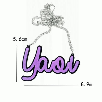 Halloween Dark Black Letter Necklace for Women Hip Hop Yellow Boo WITCH Alphabet Necklace for Men Friend Punk Jewelry Gift