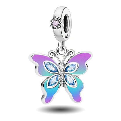 Original 925 Sterling Silver Charms Beads Glowing Luminous Bee Firefly Butterfly Pendant for Bracelet Bangle Charm DIY Jewelry