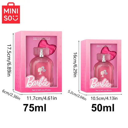 MINISO & BARBIE Women Perfume Original Floral Fruity Designer Fragrance For Woman Spray 50/75ML Girl Present Children Gift