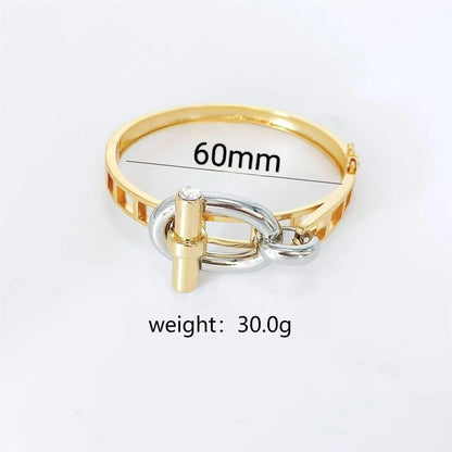 New waterproof cubic zirconia OT buckle women's bracelet exaggerated personality trend jewelry factory wholesale