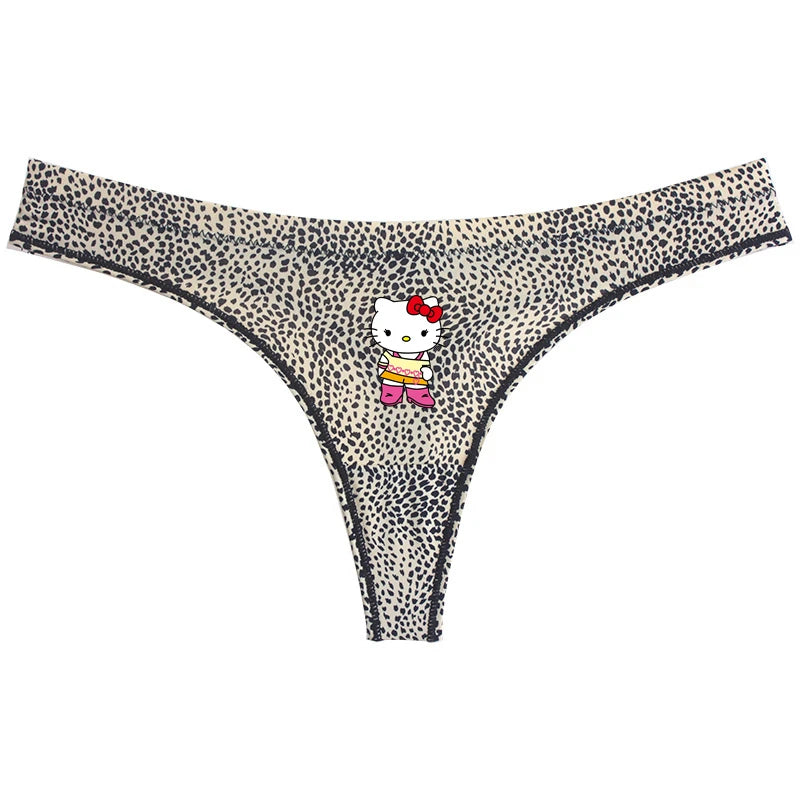 EtherealBe Hello Kitty Leopard Thong Underwear Set