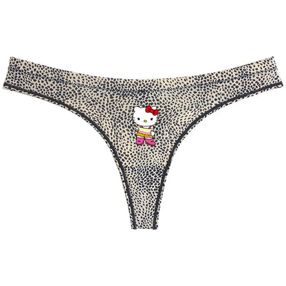 EtherealBe Hello Kitty Leopard Thong Underwear Set