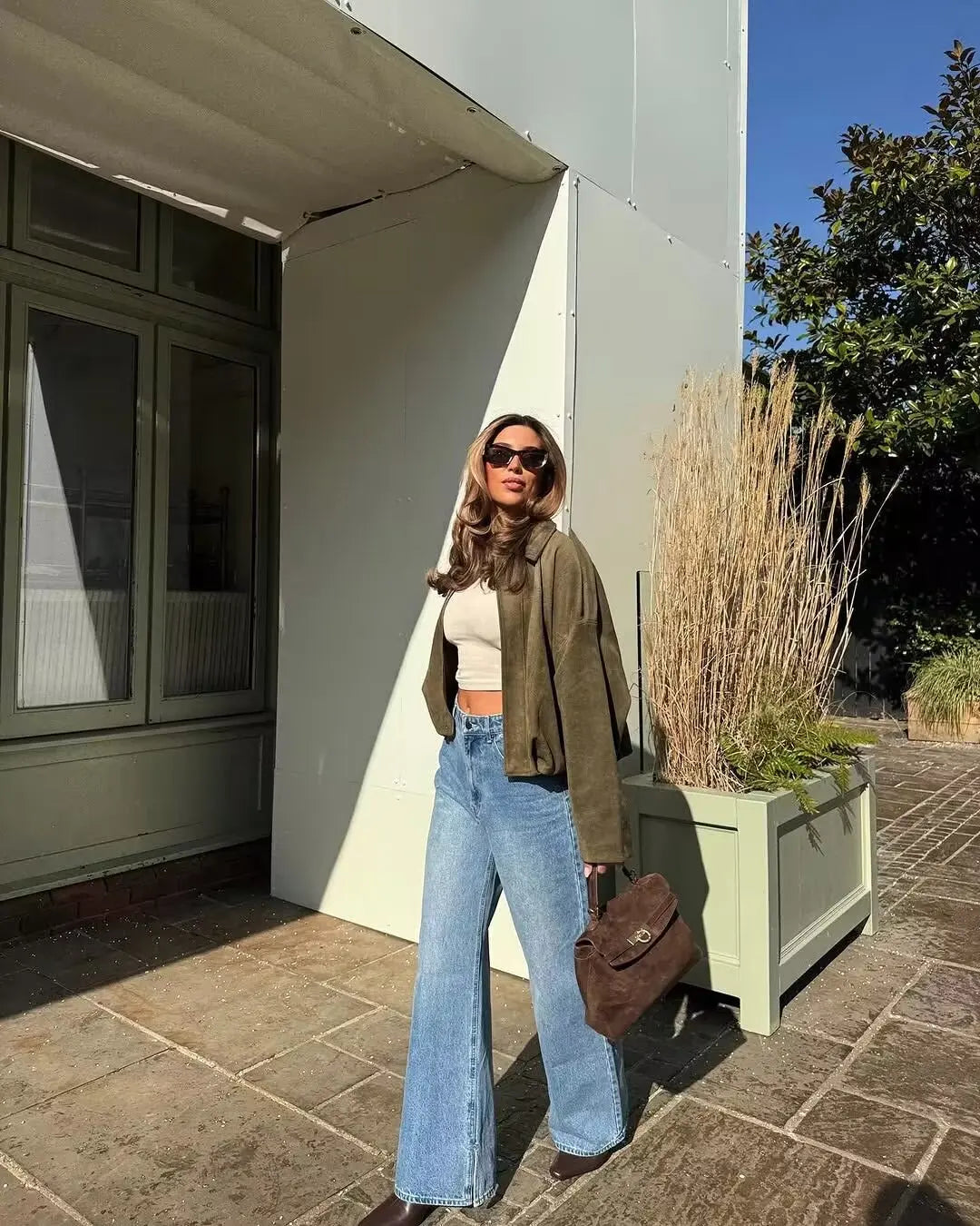 Women's 2025 new Jackets Autumn Fashion Loose Bat Sleeves Elegant Women's Jackets Chic Street Youth Autumn Long Sleeves Coats