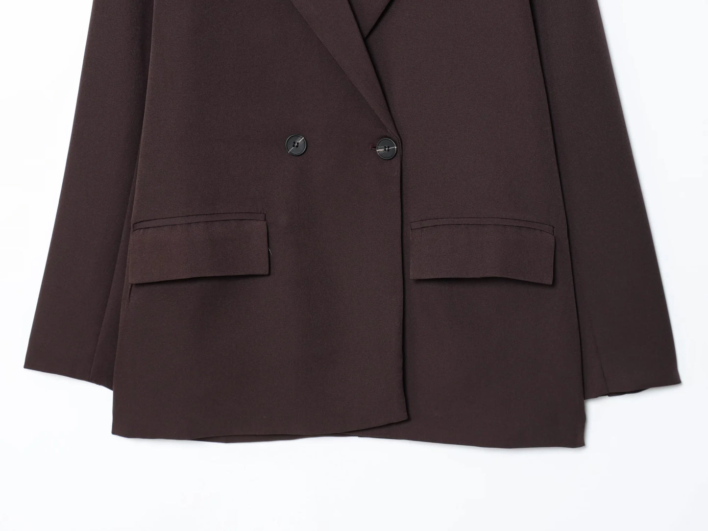 KONDALA Elegant Double Breasted Suit Women's Fall Commute Lapel Blazer Coat 2025 Spring Autumn Minimalist Office Lady Blazer