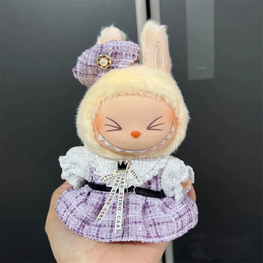 2025 New Labubu 17cm Doll Clothes Outfit Accessories for Korea Kpop Exo Labubu V1 V2 Idol Handsome Clothing Cool Gift