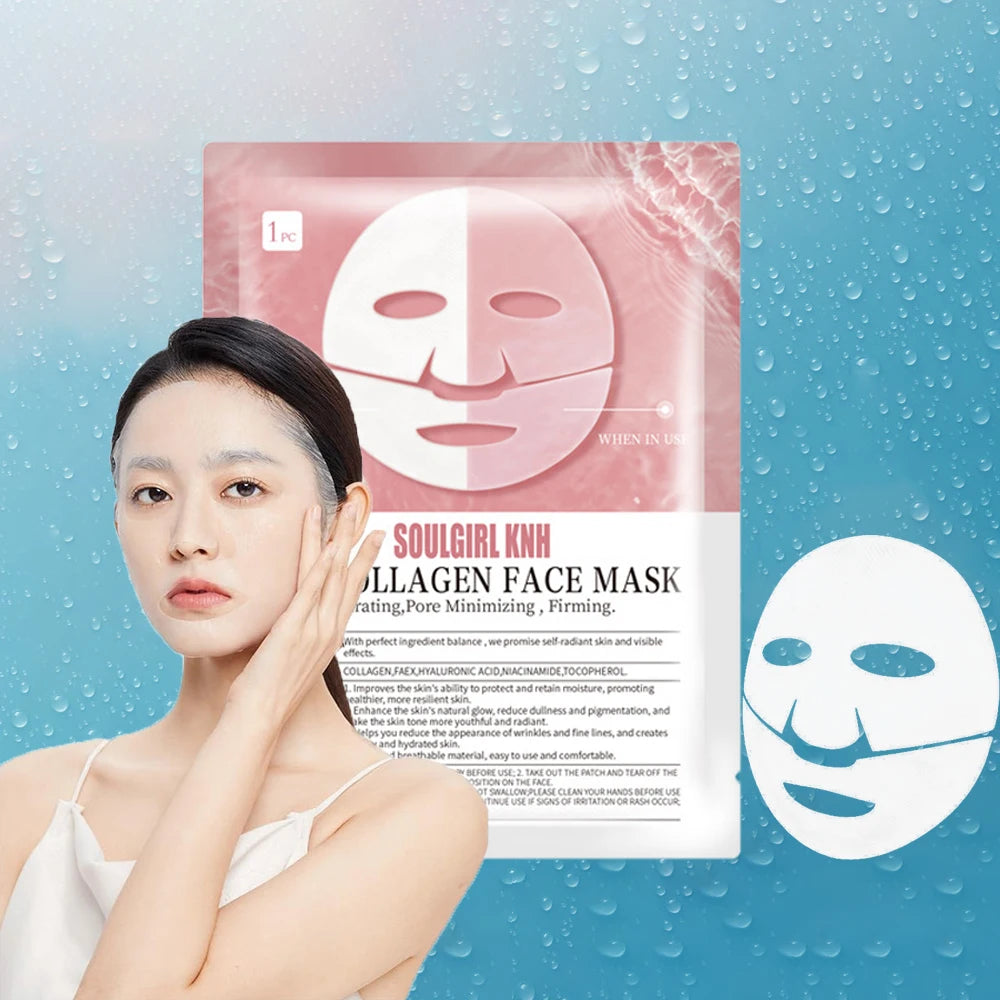 4Pcs Absorbable Bio-Collagen Face Mask Night Moisturizing Mask Firming Nourish Brightening Dissolvable Skin Care Products
