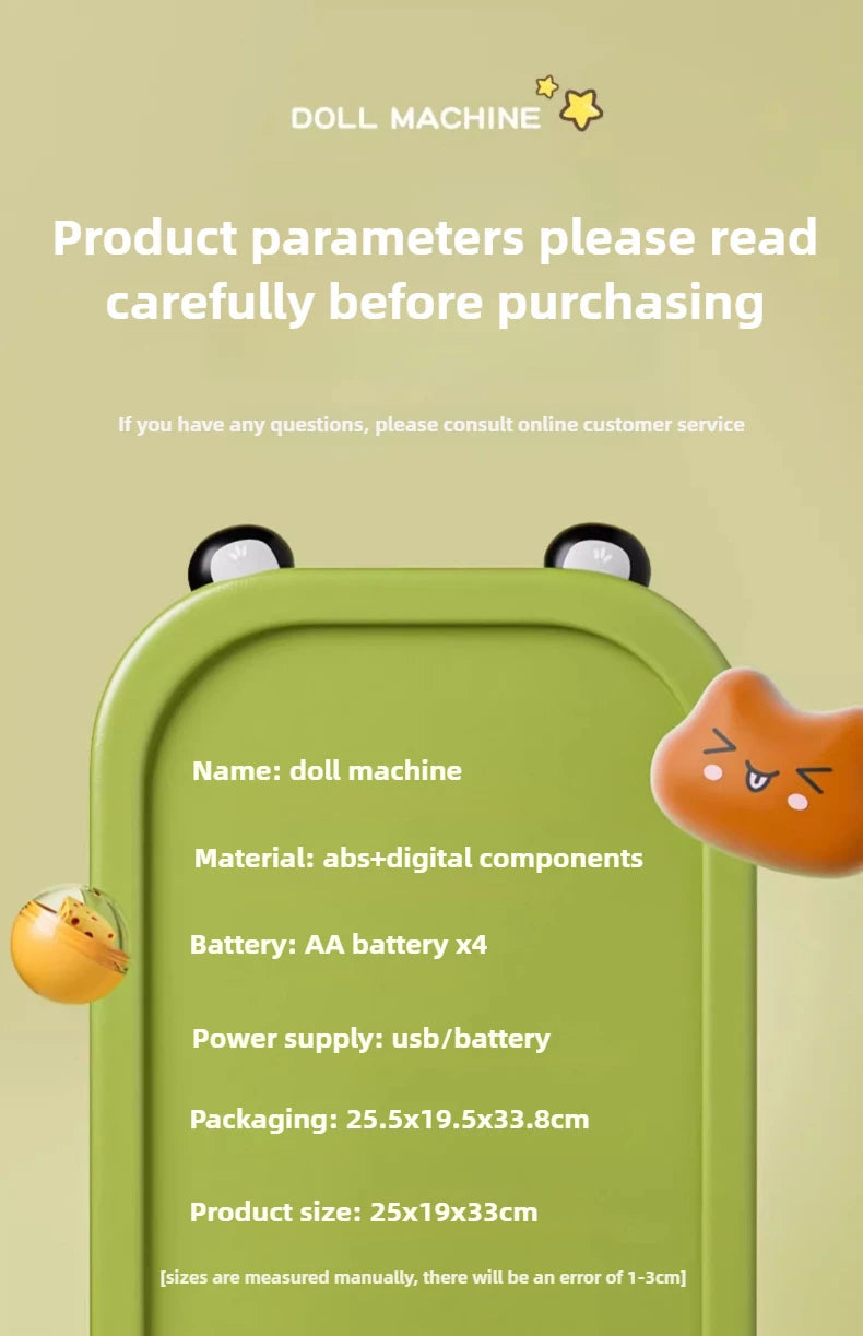 Children Mini Claw Machine Toy DIY Coin Operated Play Game Electric Clip Doll Arcade Machine Kids Interactive Toy Christmas Gift