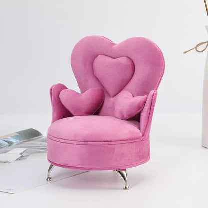 Pink Sofa Shape Jewelry Box Beautiful Case Fashion Jewellery Store Showcase Holder Organizer