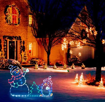 Christmas Snowman Lighted Decor Fun Animated Tree Snowman Light Holiday Gift Idea