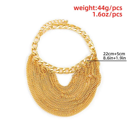 2023 New 1 PC Multilayer Link Chain Tassel Anklets for Women Bracelet on the Leg Decoration on Foot Sandals Beach Accessories