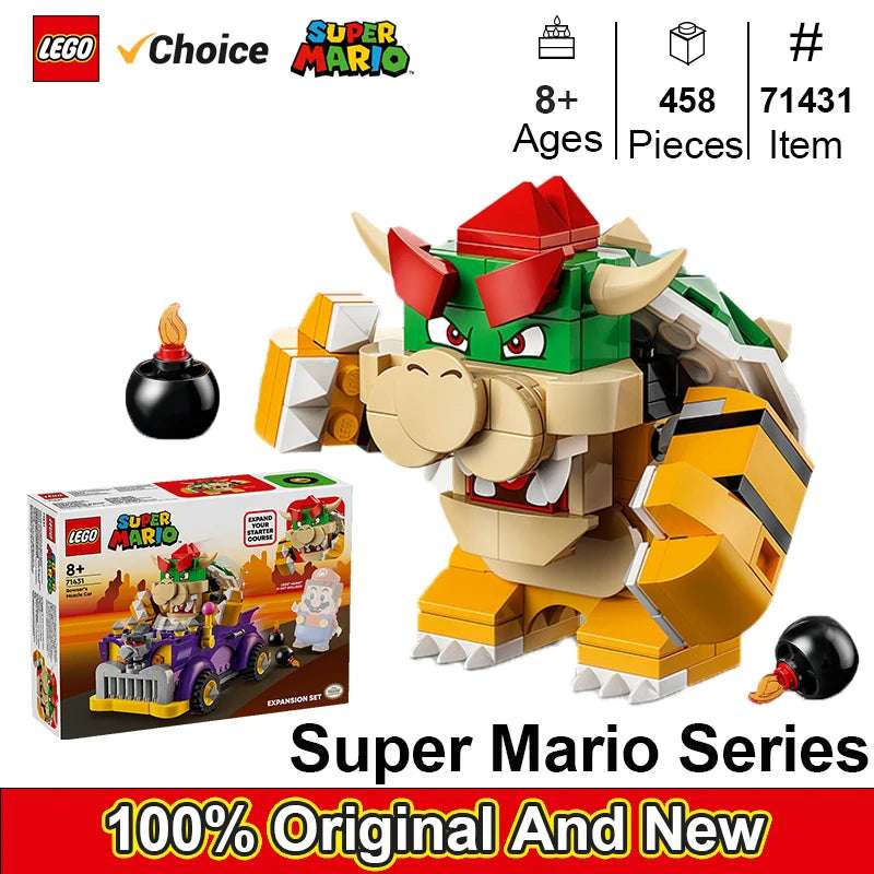 LEGO 71431 Bowser's Muscle Car Expansion Set 458 Pcs Super Mario series DIY Toys For Boys Girl Children Gift ages 8+