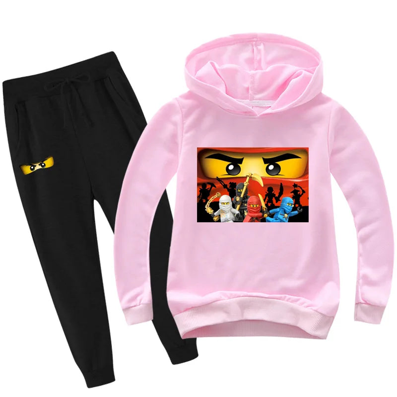 2-13 years Spring Autumn Children Clothing Sets  Kids Clothes Baby Boys Hoodies Pants 2 Pcs Set Tracksuit Anime Outwear Coat