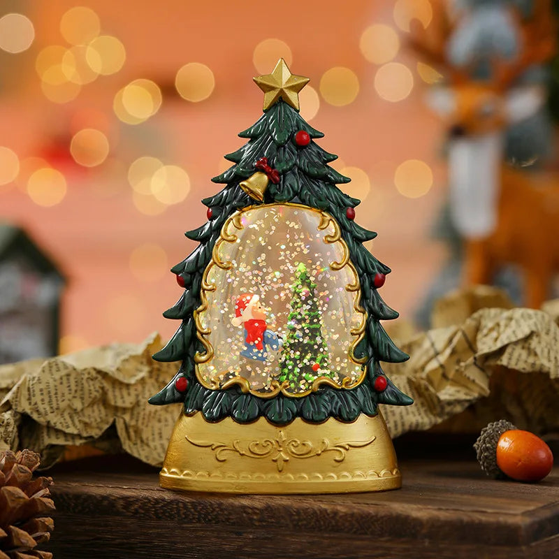 Christmas LED Candle Lantern Decorative Holiday Light Creative Tabletop Decor for Kids Window Display Festive Home Decoration