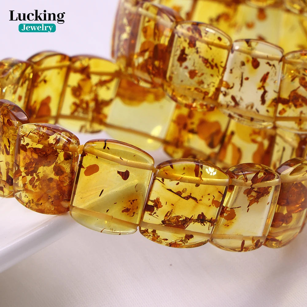 3A Natural Baltic Amber Bangle 11-14x15-17mm - Ultra-Rich Inclusions Bracelet for Collector's Raw Amber Jewelry