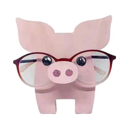 Animal Glasses Stand Holder Creative Puppy Dog Pet Shape Glasses Rack For Christmas Gift Wooden Home Office Desk Decor