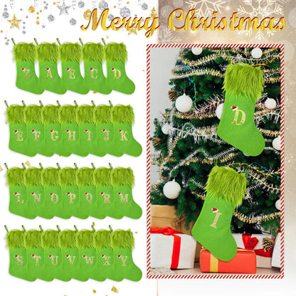 Christmas Decoration Stockings Home Decoration Venue Decoration Christmas Decoration Supplies Large Knitted Alphabet Stockings