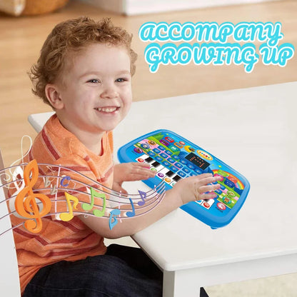 Kids’ Education Tablet Toy, Age 3+ Literacy Math Music Learning, Doubles as Electronic Keyboard, Birthday Christmas Gift
