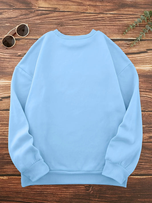 Spring Simply Style Women Sweatshirt Yes I'm Cold Letter Print Loose Sports Pullover Tops for Autumn