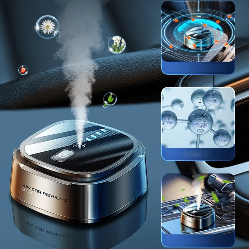 Car Aroma Diffuser Electric Spray Car Perfume Auto Air Freshener Flavoring Purifying Deodorant Car Aromatherapy