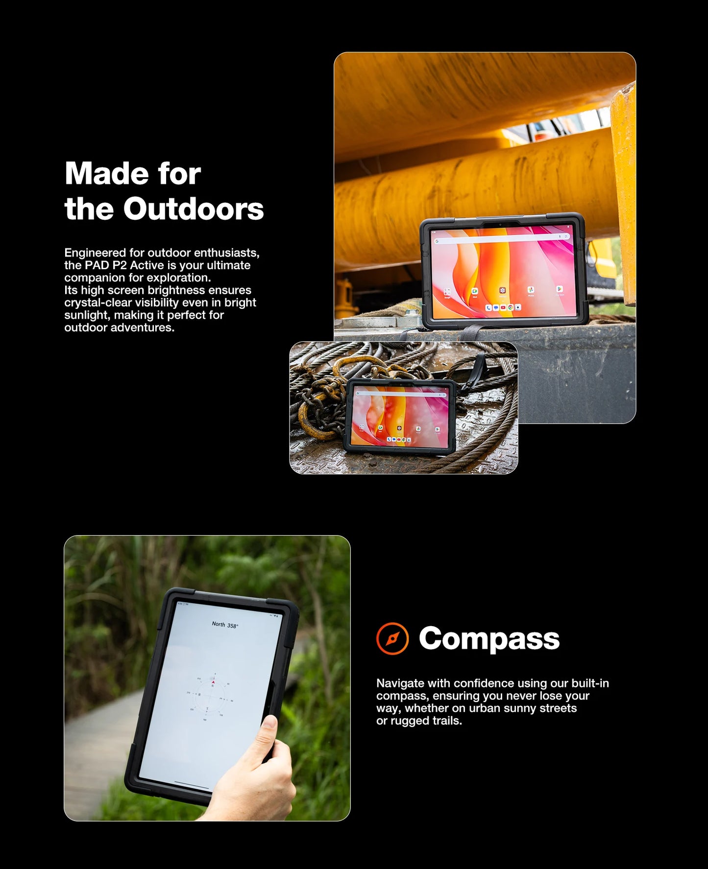 AGM P2 Active 11" FHD Rugged Tablet, IP68 Waterproof/Dustproof, 8GB RAM+256GB, Android 14, G99, Widevine L1 P2W Durable Pad