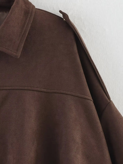 Women's 2025 new Jackets Autumn Fashion Loose Bat Sleeves Elegant Women's Jackets Chic Street Youth Autumn Long Sleeves Coats