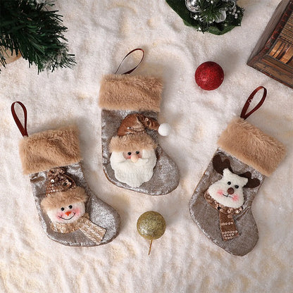 Christmas Stockings Holiday Decorations Festive Tree Ornaments Santa Claus Gift Bags Small Hanging Socks Cozy Seasonal Accents